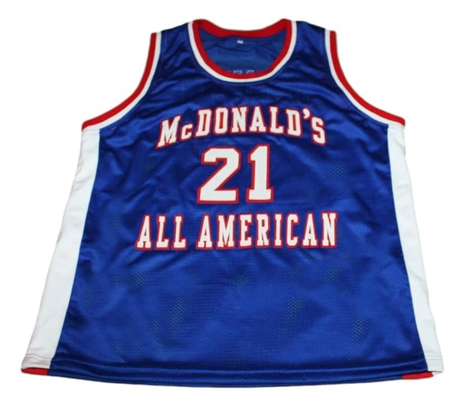 Kevin Garnett #21 McDonalds All American New Basketball Jersey Blue - Image 2
