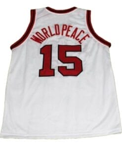 Worldpeace #15 Artest St John's New Basketball Jersey White