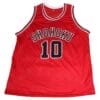 Sakuragi Hanamichi #10 Shohoku Slam Dunk Basketball Jersey Red