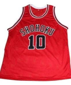 Sakuragi Hanamichi #10 Shohoku Slam Dunk Basketball Jersey Red