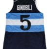 Manu Ginobili #5 Argentina Basketball Jersey Navy Blue