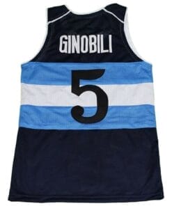 Manu Ginobili #5 Argentina Basketball Jersey Navy Blue