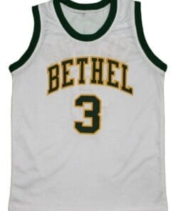 Alternative view of Allen Iverson #3 Bethel High School New Basketball Jersey White