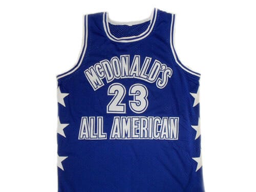 Michael Jordan #23 McDonald's All American Basketball Jersey Blue - Image 2