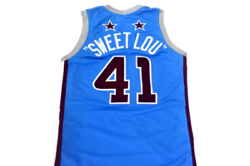Sweet Lou #41 Harlem Globetrotters Basketball Jersey Light Blue
