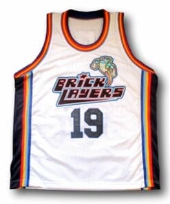 Alternative view of Aaliyah #19 BrickLayers Rock N' Jock Basketball Jam Jersey White