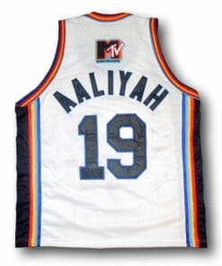 Aaliyah #19 BrickLayers Rock N' Jock Basketball Jam Jersey White