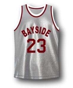 Alternative view of AC Slater #23 Bayside Saved By The Bell Basketball Jersey Grey