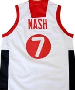 Steve Nash #7 Team Canada Basketball Jersey White