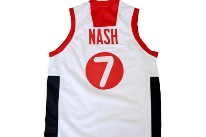 Steve Nash #7 Team Canada Basketball Jersey White
