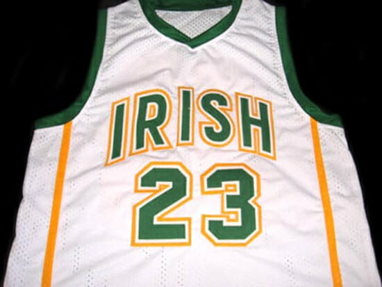 Lebron James #23 Irish High School Basketball Jersey White - Image 2