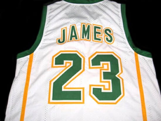 Lebron James #23 Irish High School Basketball Jersey White
