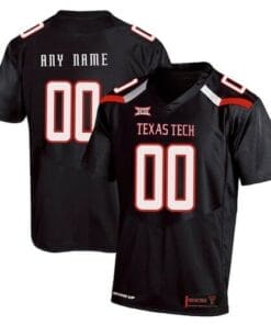 Custom Texas Tech Football Jersey Name Number Colleague Football Jersey Black