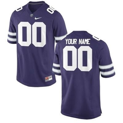 Kansas State Custom Jersey Name Number Football Purple