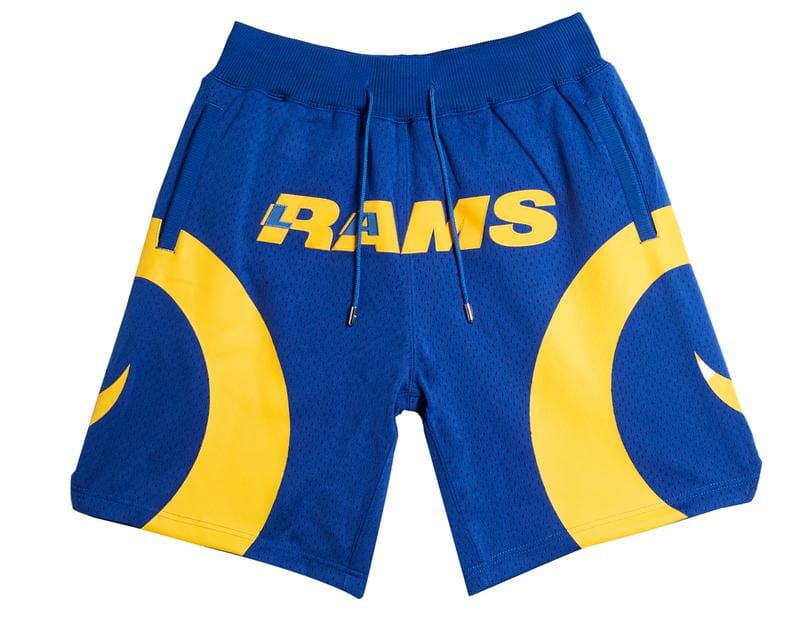 LA Rams Blue Shorts All Stitched