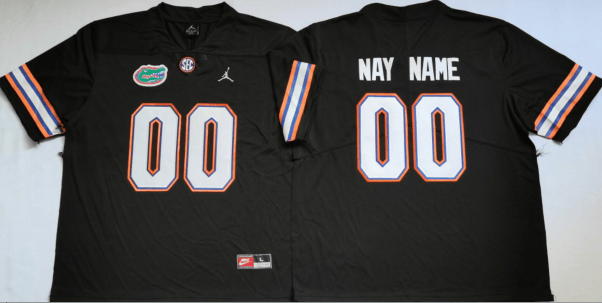Custom Florida Gators Jersey Name and Number College Football Black