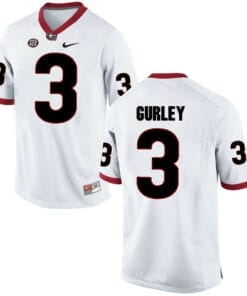 Georgia Bulldogs #3 Todd Gurley II Jersey College Football White SEC Patch