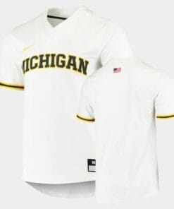 Michigan Wolverines Custom Name Number White College Baseball Jersey