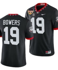 Georgia Bulldogs Brock Bowers Jersey 2021 Orange Bowl Black College Football Playoff 19