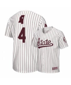 Mississippi State Bulldogs 4 Rowdey Jordan White Baseball Jersey