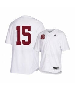 NC State Wolfpack 15 J.T. Jarrett White College Baseball Jersey