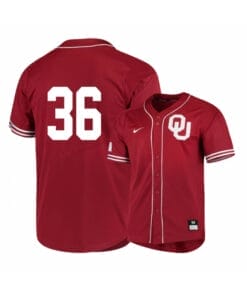 Oklahoma Sooners 36 Tyler Hardman Red Elite College Baseball Jersey