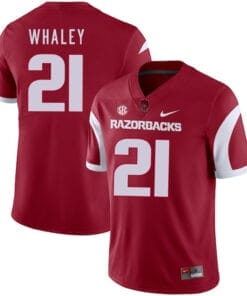 Arkansas Razorbacks #21 Devwah Whaley College Football Jersey Red