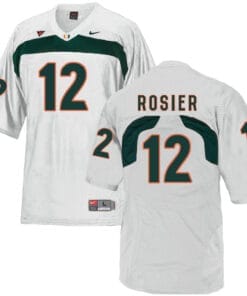 Miami Hurricanes #12 Rosier NCAA College Football Jersey White