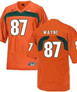 Miami Hurricanes #87 Wayne NCAA College Football Jersey Orange