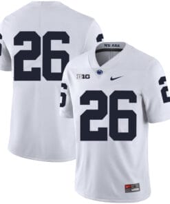 Penn State Nittany Lions #26 Saquon Barkley Football Jersey No Name White
