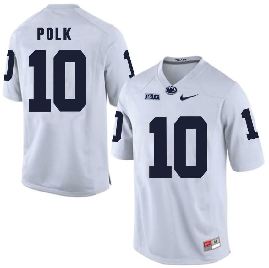 Penn State Nittany Lions Brandon Polk Jersey #10 Football NCAA Jerseys White