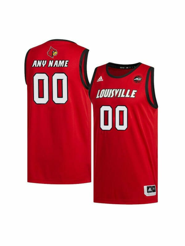 Custom Louisville Cardinals Jersey College Basketball Name and Number Red Retro