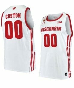 Custom Wisconsin Badgers Jersey College Name and Number White