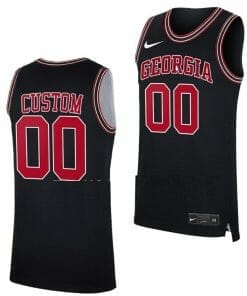 Custom Georgia Bulldogs Jersey Name & Number College Basketball Throwback Black