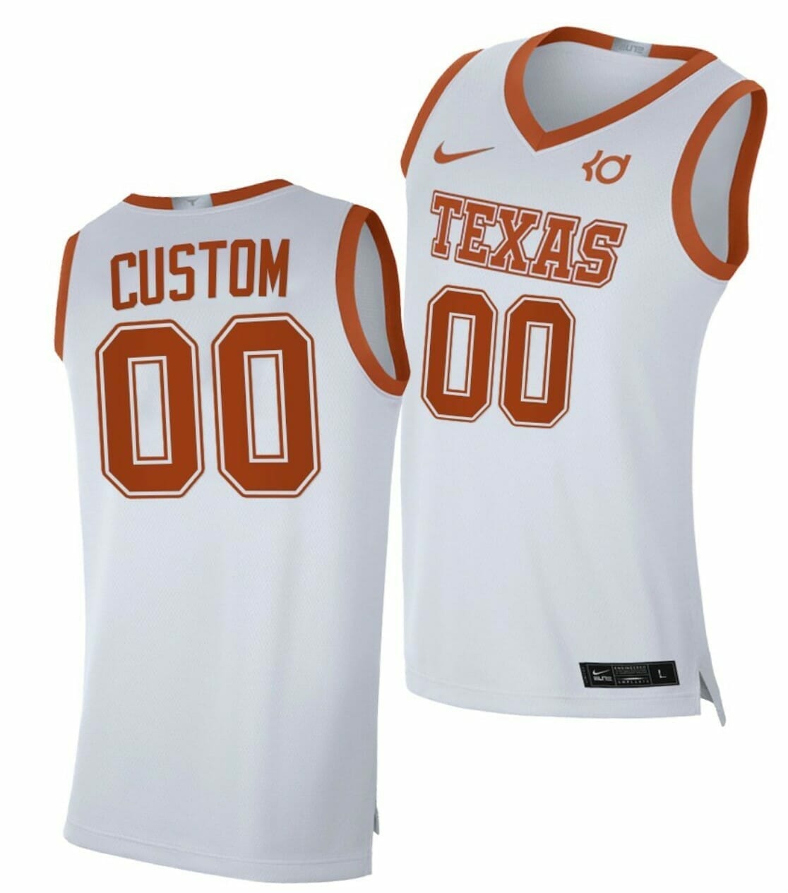 Custom Texas Longhorns Jersey Name and Number College Basketball Alumni Player Limited White