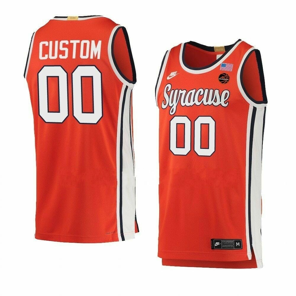 Custom Syracuse Orange Jersey College Name and Number Red
