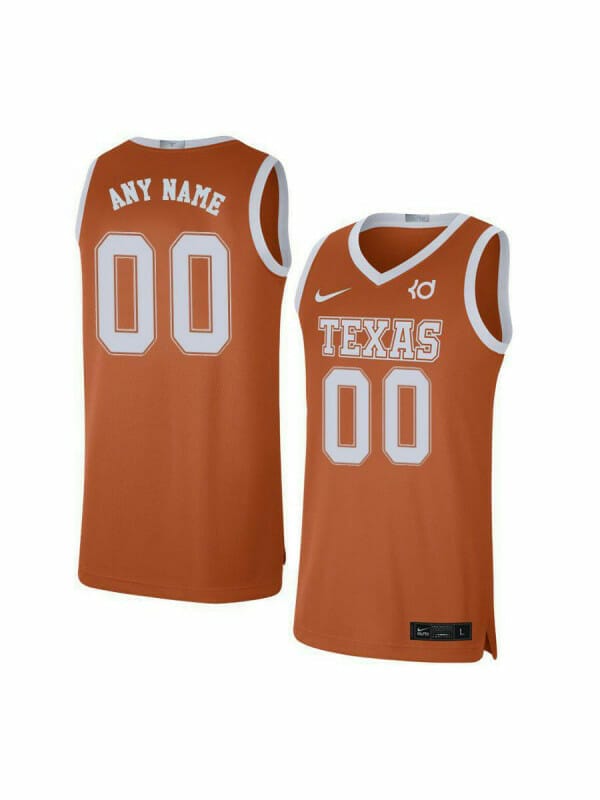 Custom Texas Longhorns Jersey Name and Number College Basketball Name and Number Elite Orange