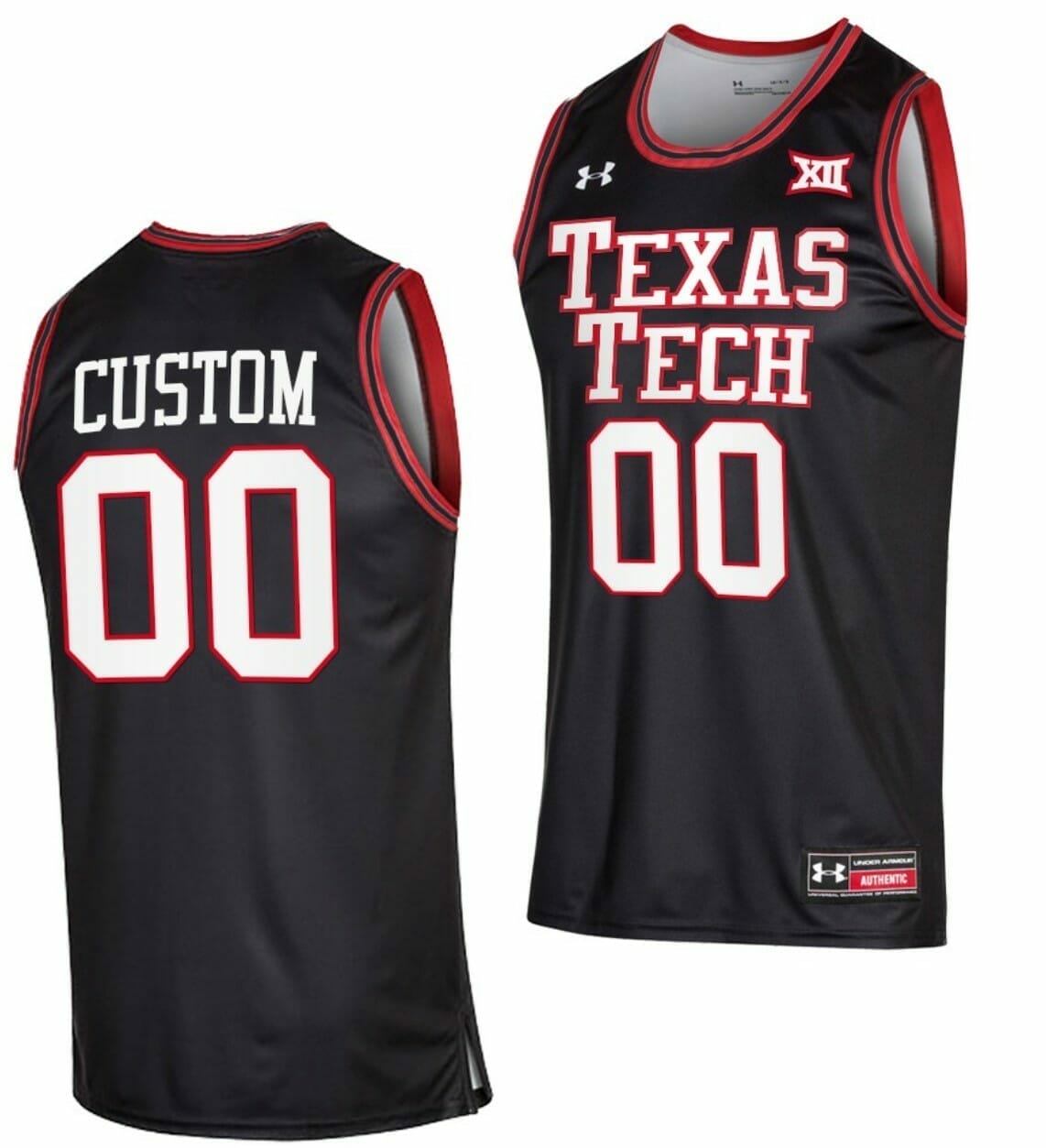 Custom Texas Tech Jersey Red Raiders Name and Number College Basketball Black