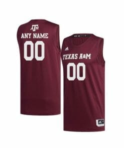 Custom Texas A&M Aggies Jersey College Basketball Name and Number Red