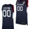 Custom UConn Huskies Jersey College Basketball Away Navy Big East