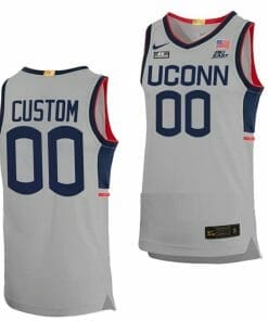 Custom UConn Huskies Jersey Name and Number College Basketball Limited Gray