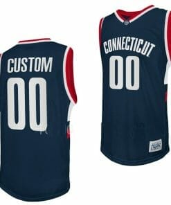 Custom UConn Huskies Jersey Name and Number College Basketball Navy Retro