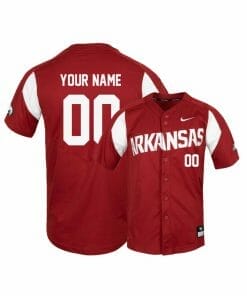 Arkansas Razorbacks White Red Elite Custom NCAA Baseball Jersey