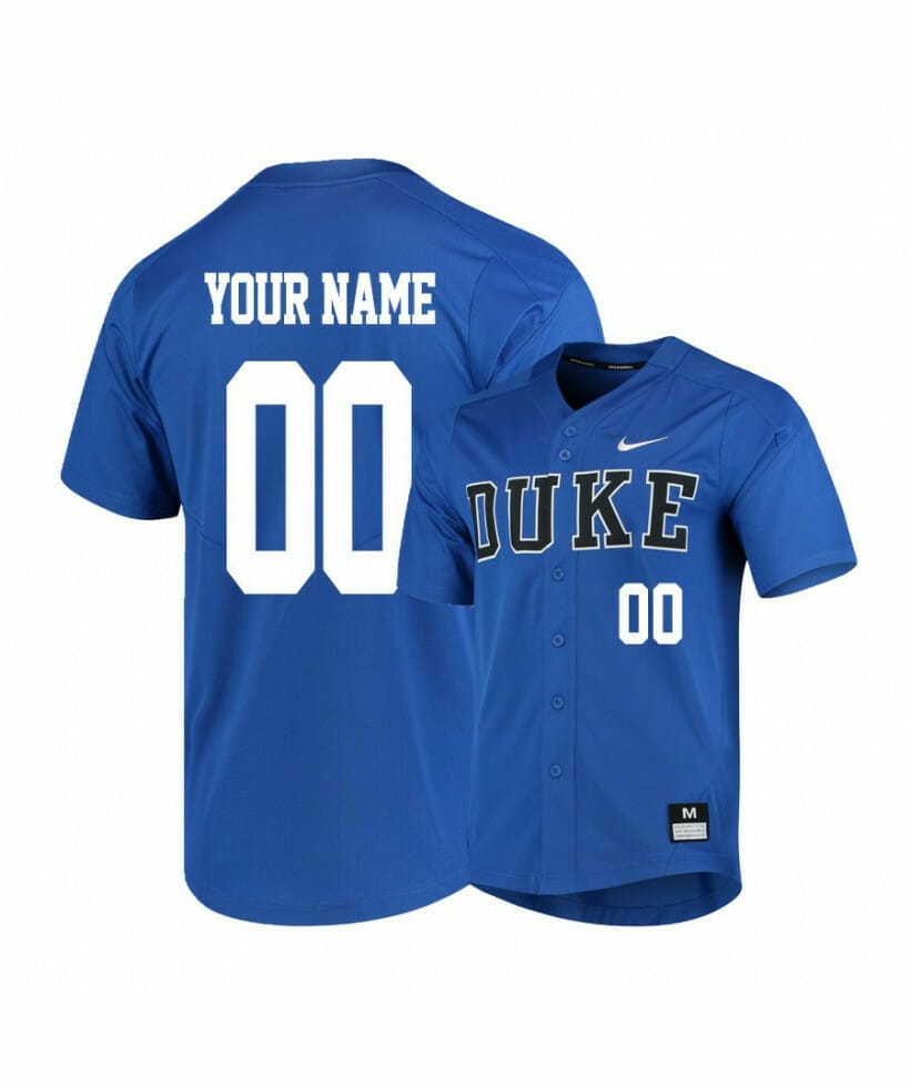 Duke Blue Devils Blue Elite Custom Name and Number Baseball Jersey