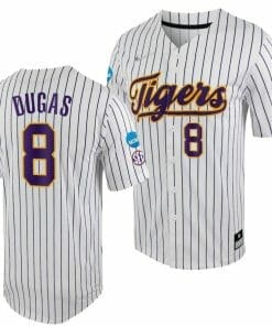 Gavin Dugas Jersey LSU Tigers NCAA Baseball 2023 College World Series White Purple #8