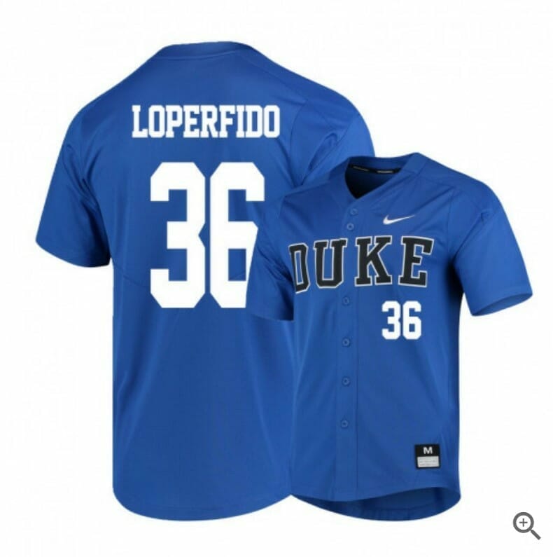 Joey Loperfido Jersey Duke Blue Devils Baseball NCAA College Blue Elite Alumni #26