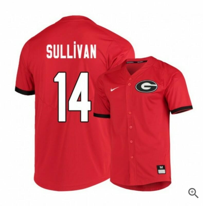 Patrick Sullivan Jersey Georgia Bulldogs Baseball NCAA College Red Elite Alumni #14