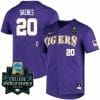 Paul Skenes Jersey LSU Tigers NCAA Baseball 2023 College World Series Purple 20