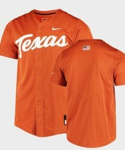Texas Longhorns Custom Name Number Orange College Baseball Jersey