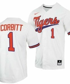 Tyler Corbitt Jersey Clemson Tigers College Baseball White #1